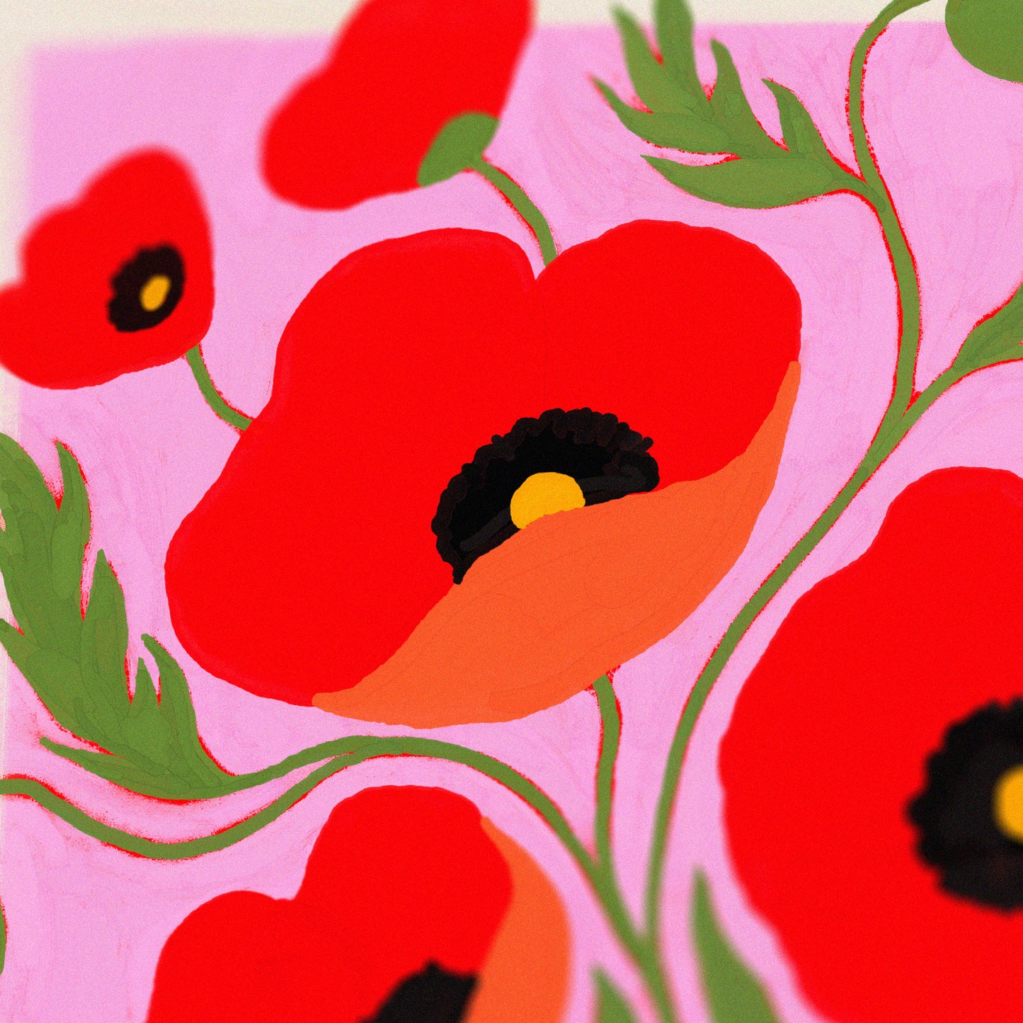 Poppies in Vitasoy Bottle