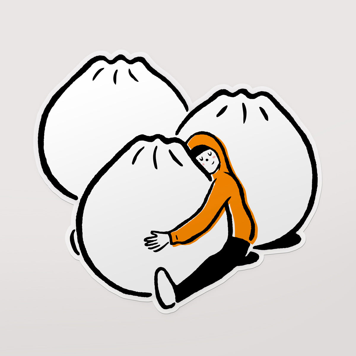 Dumpling Hug Vinyl Sticker