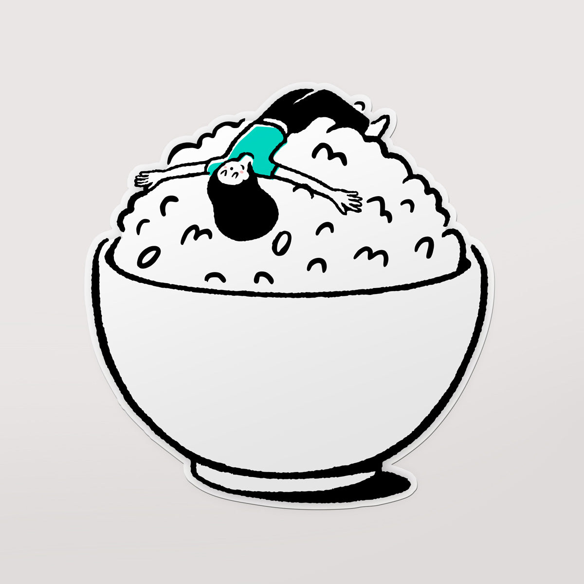 Rice Chill Vinyl Sticker