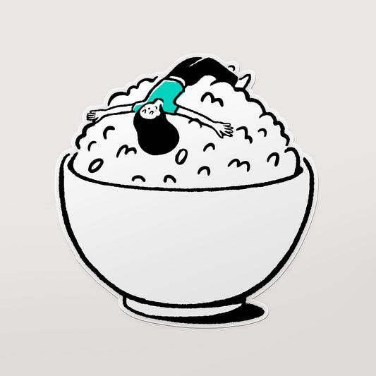 Rice Chill Vinyl Sticker