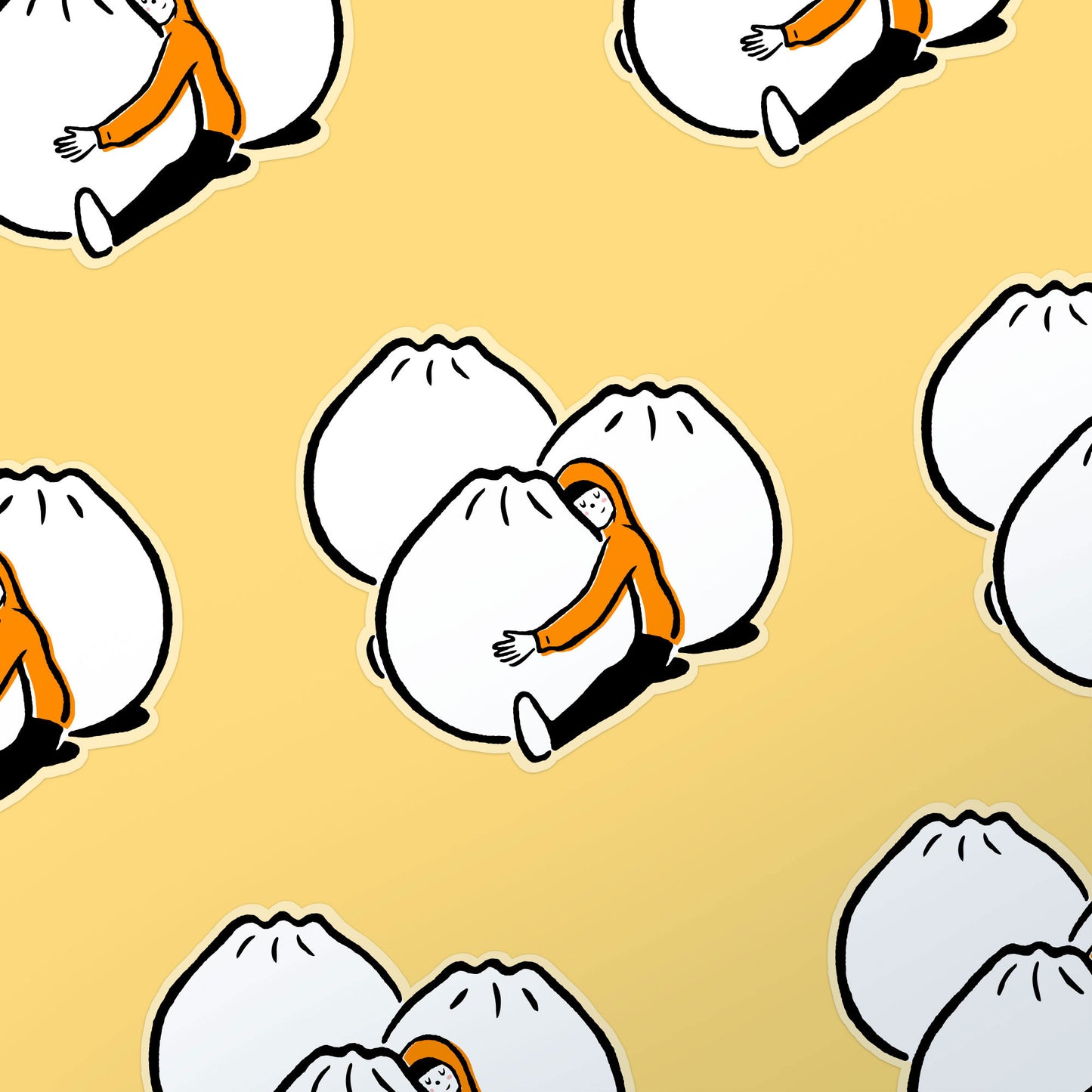 Dumpling Hug Vinyl Sticker