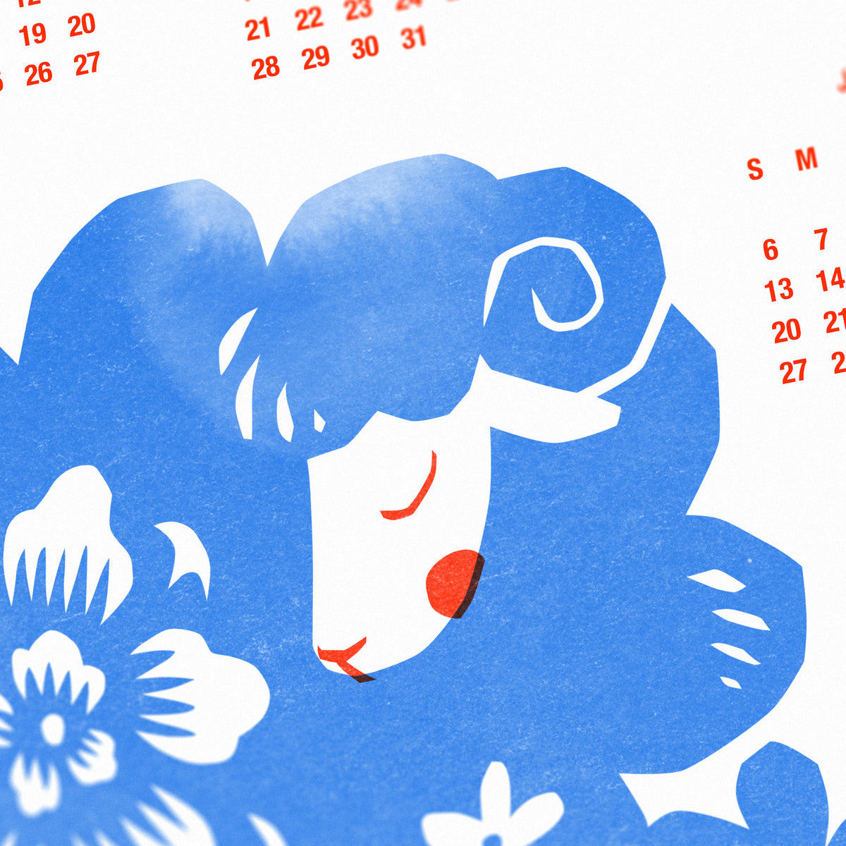 2027 Year of the Goat Calendar