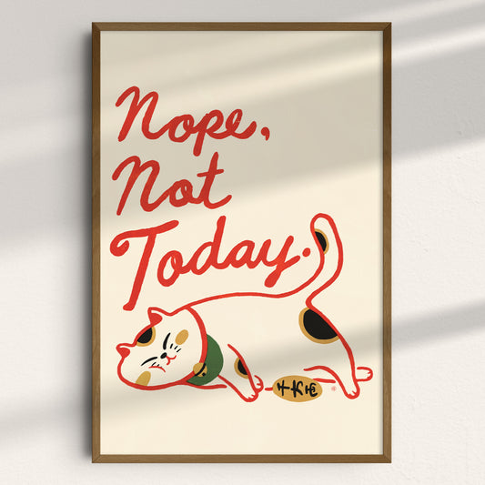 Lazy Lucky Cat Maneki Neko