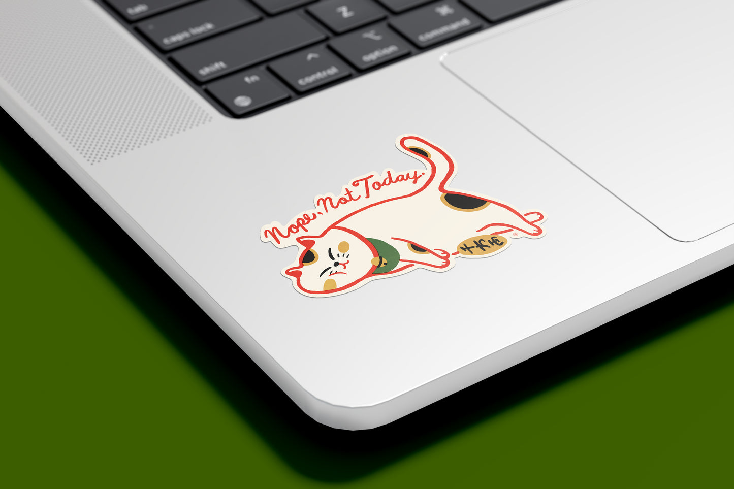 Lazy Maneki Neko Vinyl Sticker